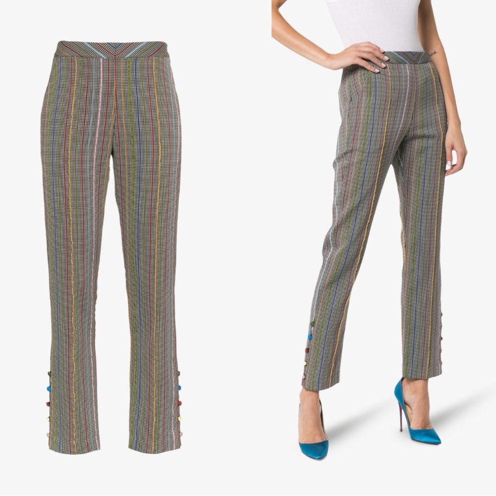 Rosie Assoulin Rainbow Striped Pants*SEEN ON LAURA HARRIER*
